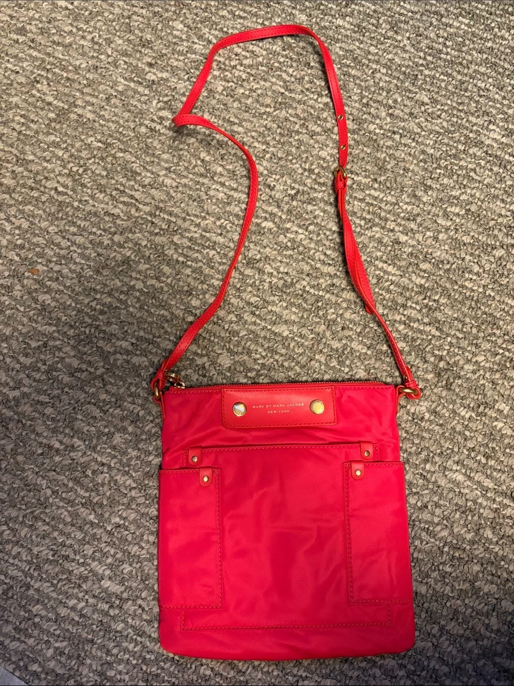 Marc by Marc Jacobs Bright Red Nylon Crossbody Bag